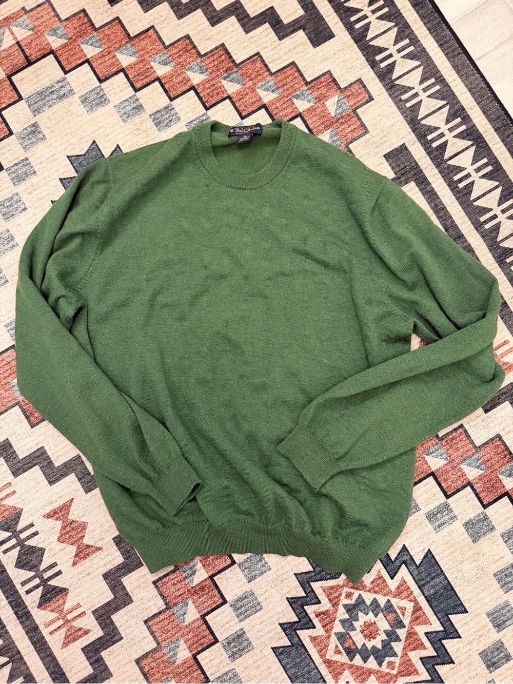 Brooks Brothers Green Crewneck Sweater
